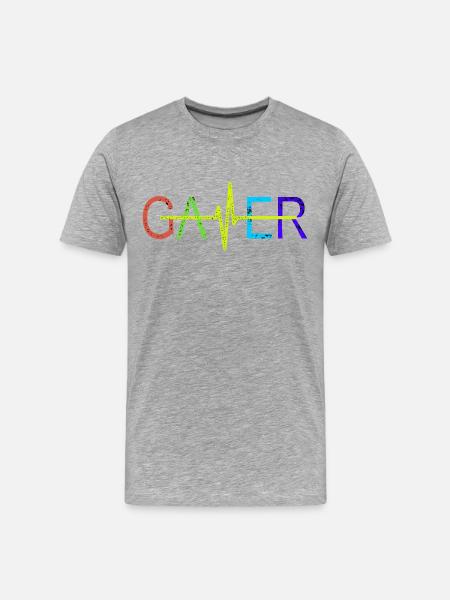 SPIELER - Männer Premium Bio T-Shirt - Grau meliert
