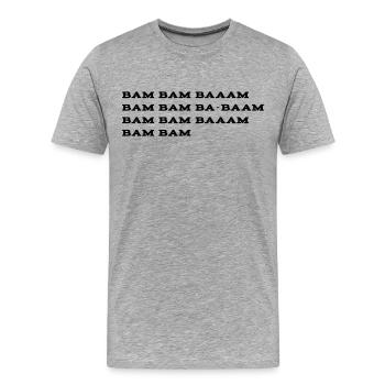 Smoke on the Water Intro Gitarrenriff - Männer Premium Bio T-Shirt - Grau meliert - Vorne - Damien (186cm)