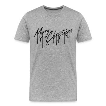 graffiti drops design cool have a merry christma - Men's Premium Organic T-Shirt - heather grey - Front - Damien (186cm)