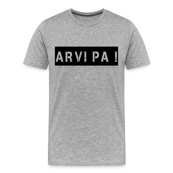 Arvi Pa - T-shirt bio Premium Homme - gris chiné - Devant - Damien (186cm)