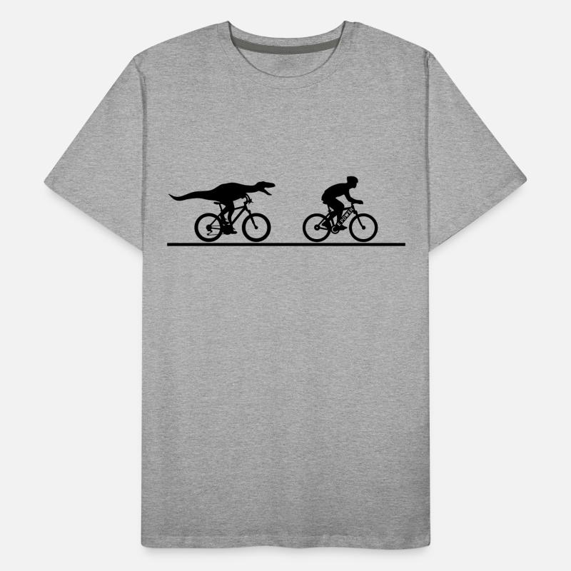 E Biker contre Velociraptor T-shirt bio Premium Homme