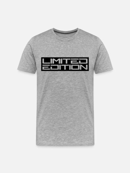 Limited Edition Logo - Männer Premium Bio T-Shirt - Grau meliert