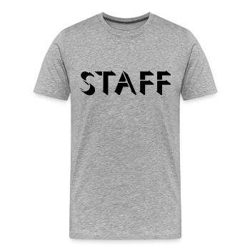 Staff Design - T-shirt bio Premium Homme - gris chiné - Devant - Damien (186cm)
