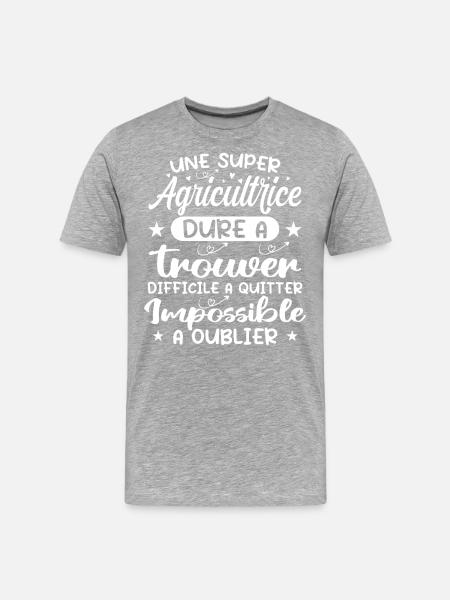 Ein Superbauer - Bauerngeschenk - Männer Premium Bio T-Shirt - Grau meliert