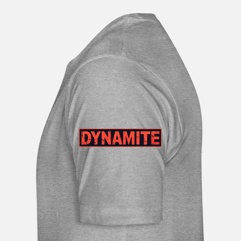 Dynamite Red Grunge Poster Men's Premium Organic T-Shirt