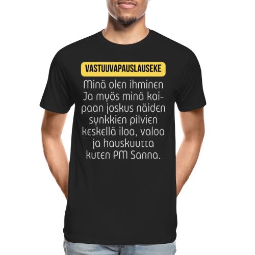 Bilettäjän vastuuvapauslauseke - Miesten premium luomu-t-paita