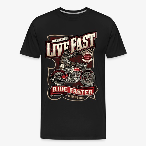 Born To Ride - Harleysti Italia Official 2023 - Organic T-shirt Ekologisk premium-T-shirt herr