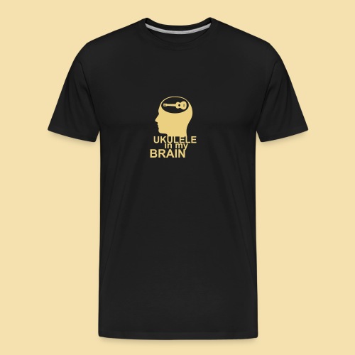 Ukulele in my brain - Ekologiczna koszulka męska Premium