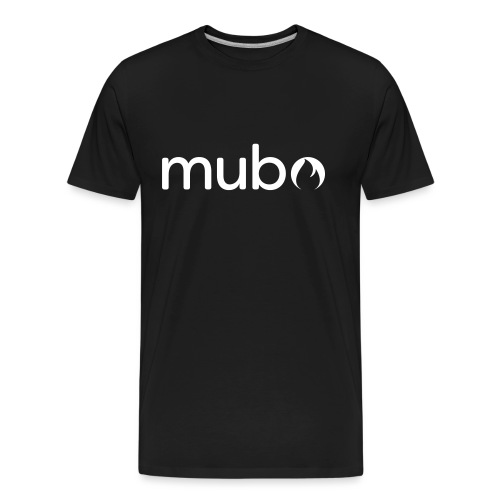 mubo logo Word White - Herre Premium T-shirt økologisk