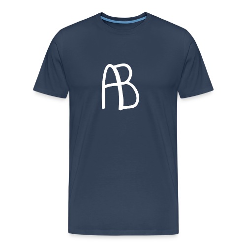 AB Hvit - Premium økologisk T-skjorte for menn