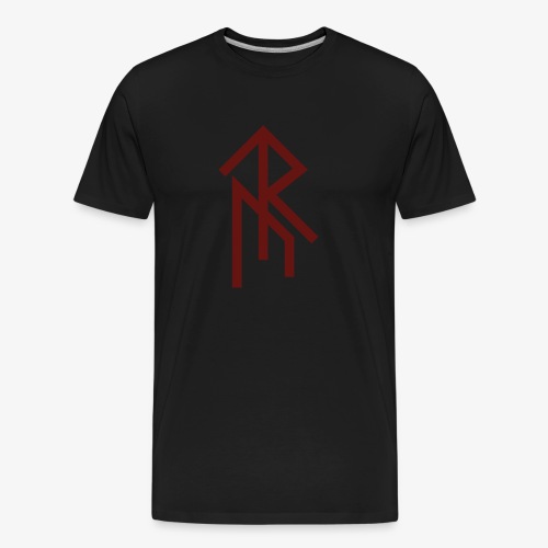 Rune Schild (Rot 1) - Männer Premium Bio T-Shirt