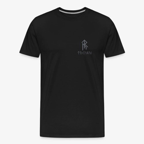 Logo & Schild (Grau 1) - Männer Premium Bio T-Shirt