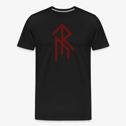 Rune Schild (Rot 1) - Männer Premium Bio T-Shirt