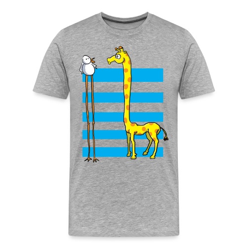 La girafe et l'échassier - T-shirt bio Premium Homme