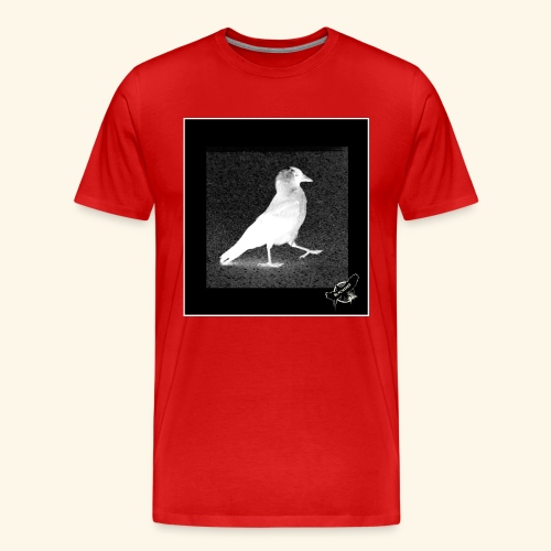 Cool Jackdaw by BlackenedMoonArts, w. logo - Herre Premium T-shirt økologisk