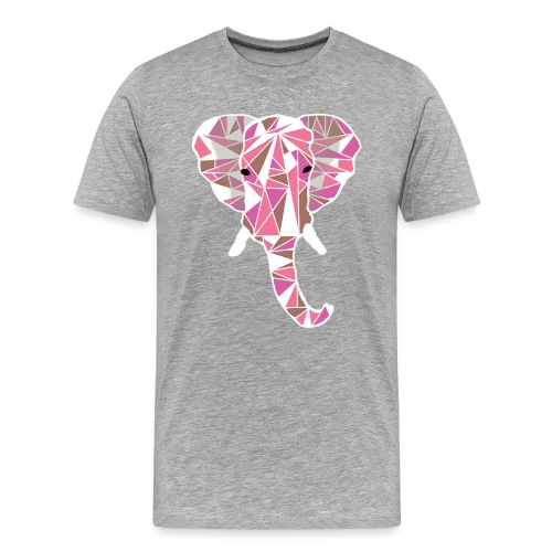 pink elephant head - Men's Premium Organic T-Shirt