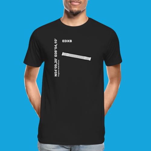 Flugplatz EDXB Design mit Namen und Koordinaten - Männer Premium Bio T-Shirt