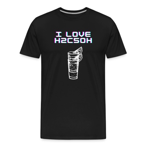 Kocham H2C5OH - Ekologiczna koszulka męska Premium