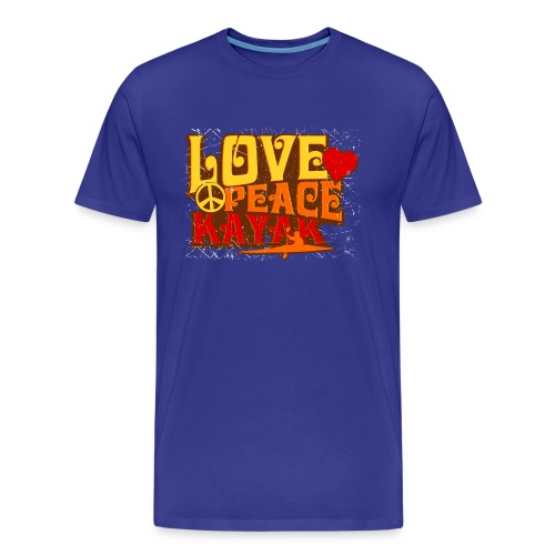peace love kayak revised and final - Men's Premium Organic T-Shirt