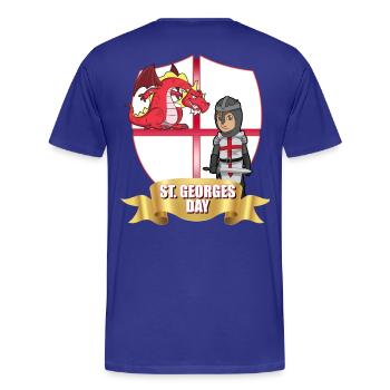 St. Georg Tag Drachenritter - Männer Premium Bio T-Shirt - Königsblau - Hinten - Damien (186cm)