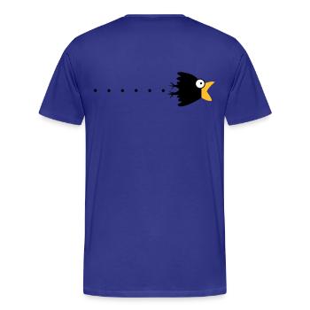 raven surprise cartoon - Men's Premium Organic T-Shirt - royal blue - Back - Damien (186cm)