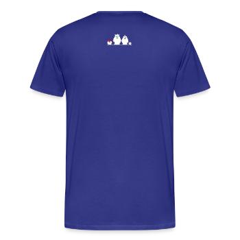 Yéti | Personnages | Famille - T-shirt bio Premium Homme - bleu roi - Dos - Damien (186cm)