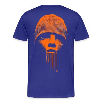 Beanie Rebell - Männer Premium Bio T-Shirt - Königsblau - Hinten - Damien (186cm)