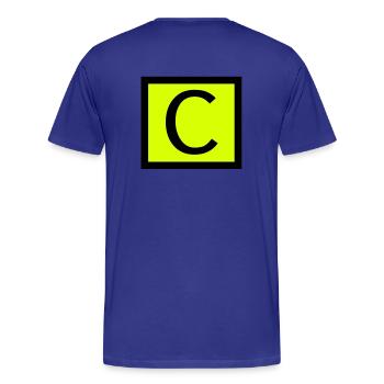 Directeur de vol - T-shirt bio Premium Homme - bleu roi - Dos - Damien (186cm)