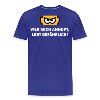 Wer Mich Anhupt, Lebt Gefährlich! (Auto / NEG 3C) - Männer Premium Bio T-Shirt - Königsblau - Vorne - Damien (186cm)