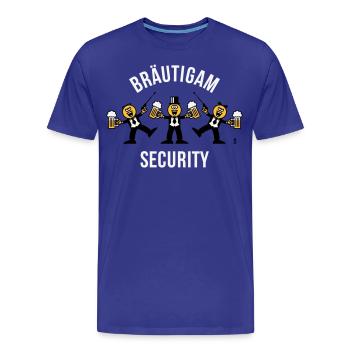 Bräutigam Security (JGA / Karikatur / Tanz / 3C W) - Männer Premium Bio T-Shirt - Königsblau - Vorne - Damien (186cm)
