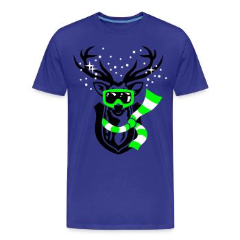 ski stag - Men's Premium Organic T-Shirt - royal blue - Front - Damien (186cm)