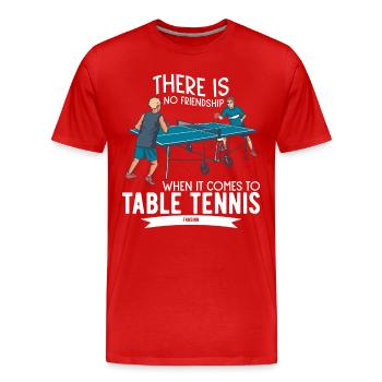 Ping-pong - T-shirt bio Premium Homme - rouge - Devant - Damien (186cm)