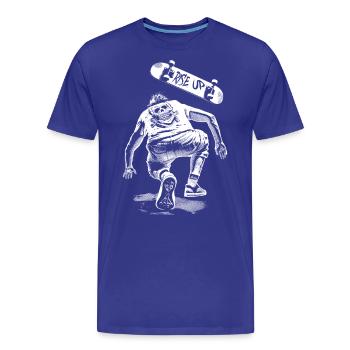 Zurück aufs Board – Skate-Shirt nach Sturz - Männer Premium Bio T-Shirt - Königsblau - Vorne - Damien (186cm)