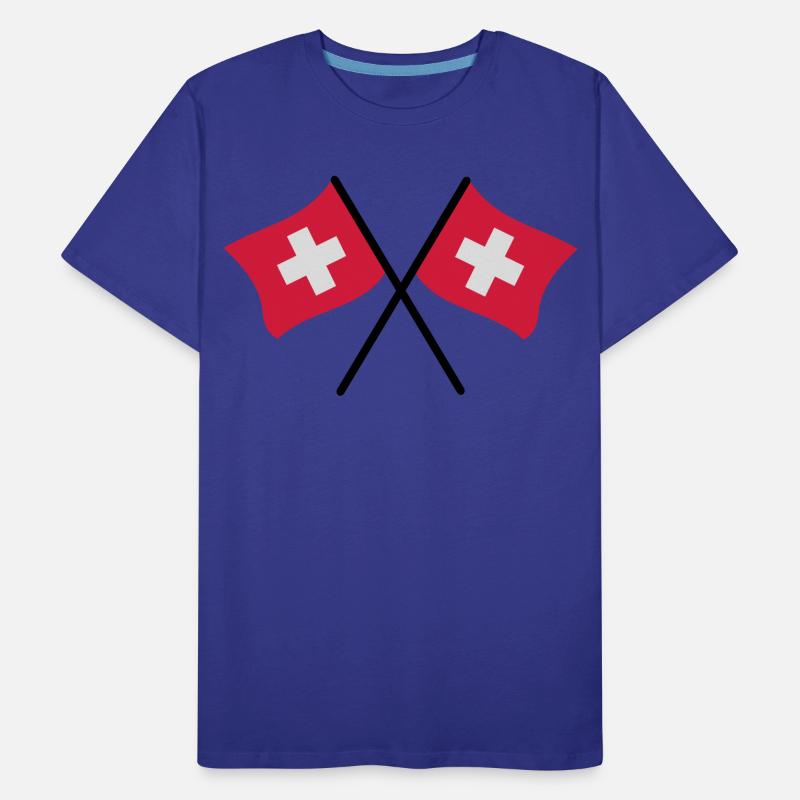 Schweizer Flaggen Männer Premium Bio T-Shirt
