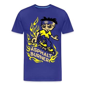 Asphalt burner flex - Männer Premium Bio T-Shirt - Königsblau - Vorne - Damien (186cm)