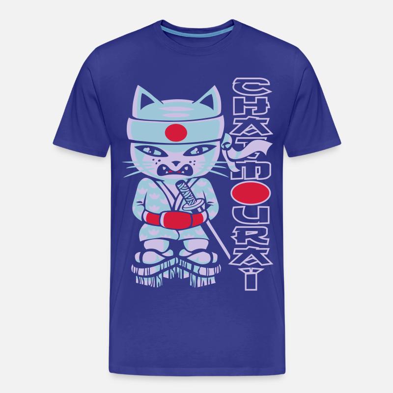 Chat mouraï flex - Männer Premium Bio T-Shirt - Königsblau