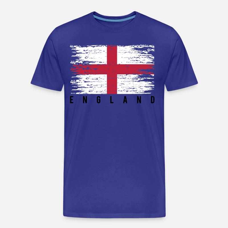 Englisches Kreuz mit Strähnen - Männer Premium Bio T-Shirt - Königsblau