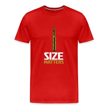Kaliber Ausdauer Motiv - Männer Premium Bio T-Shirt - Rot - Vorne - Damien (186cm)