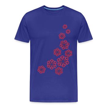 flocons de neige - T-shirt bio Premium Homme - bleu roi - Devant - Damien (186cm)