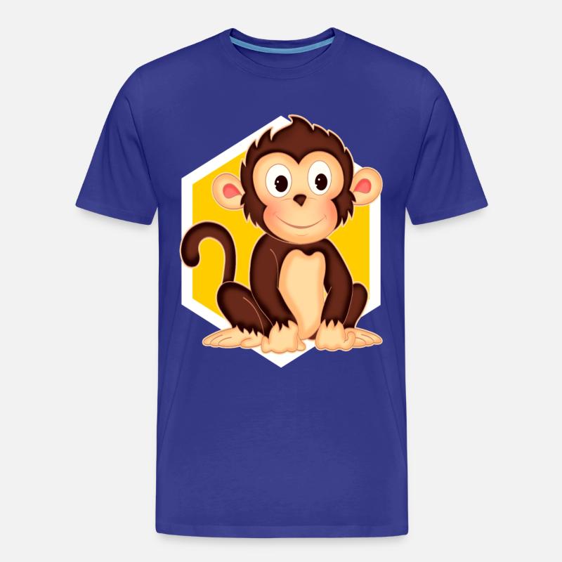Kleines Äffchen - Männer Premium Bio T-Shirt - Königsblau