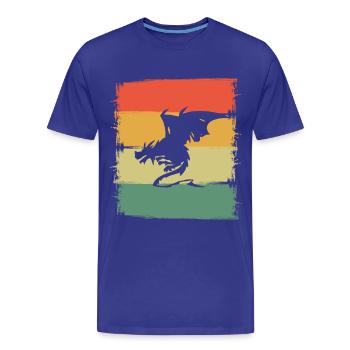 Drache Drachen - Männer Premium Bio T-Shirt - Königsblau - Vorne - Damien (186cm)