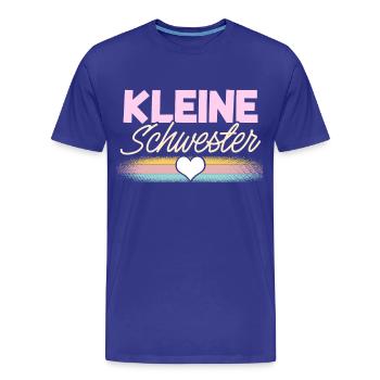 Kleine Schwester - Männer Premium Bio T-Shirt - Königsblau - Vorne - Damien (186cm)