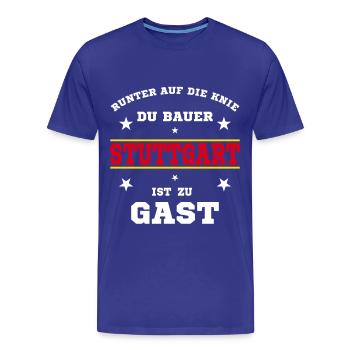 Stuttgart Fussball Fan Stadion - Männer Premium Bio T-Shirt - Königsblau - Vorne - Damien (186cm)