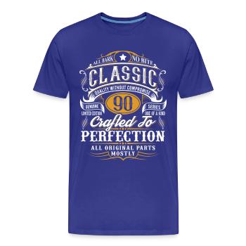 90. Geburtstag - Männer Premium Bio T-Shirt - Königsblau - Vorne - Damien (186cm)