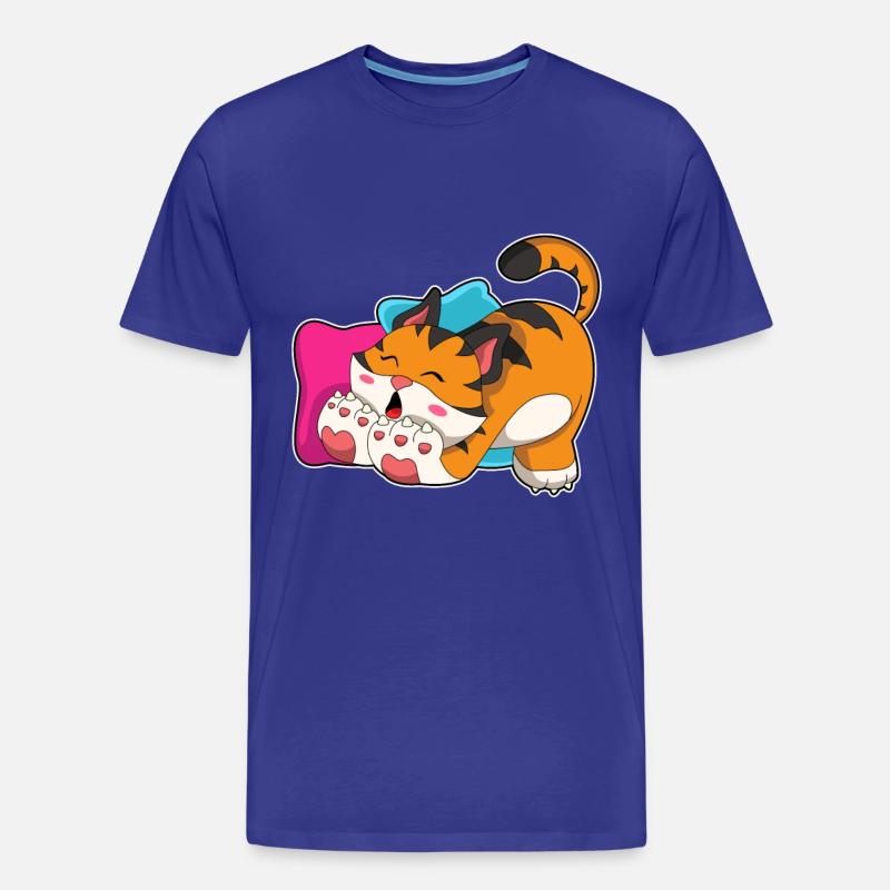 Tiger müde - Männer Premium Bio T-Shirt - Königsblau