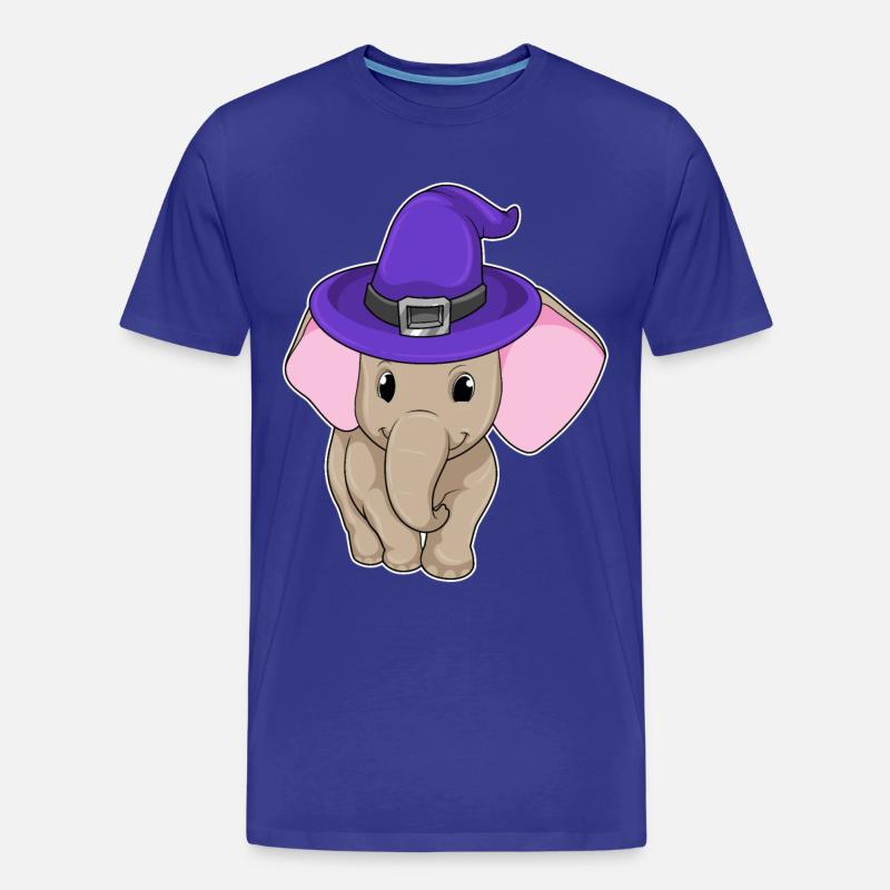 Elefant als Zauberer - Männer Premium Bio T-Shirt - Königsblau
