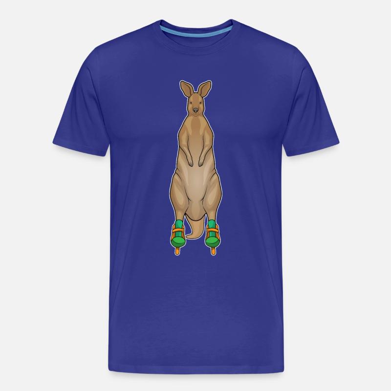 Känguru Inline skating Inline skates - Männer Premium Bio T-Shirt - Königsblau