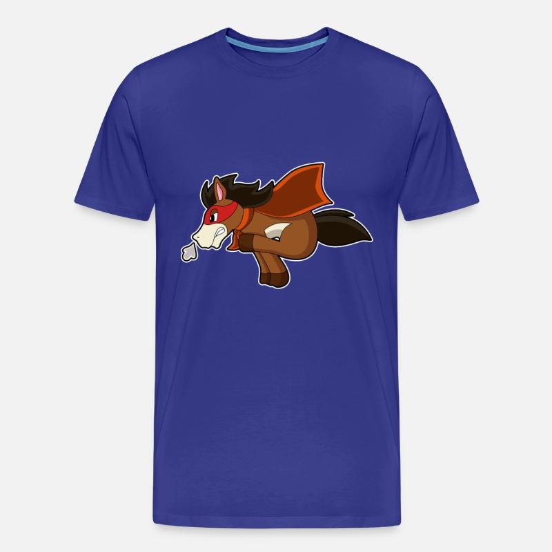 Pferd Held - Männer Premium Bio T-Shirt - Königsblau