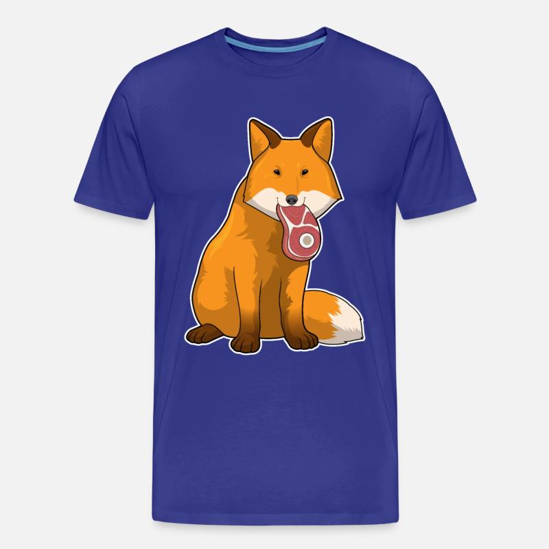 Fuchs Fleisch - Männer Premium Bio T-Shirt - Königsblau