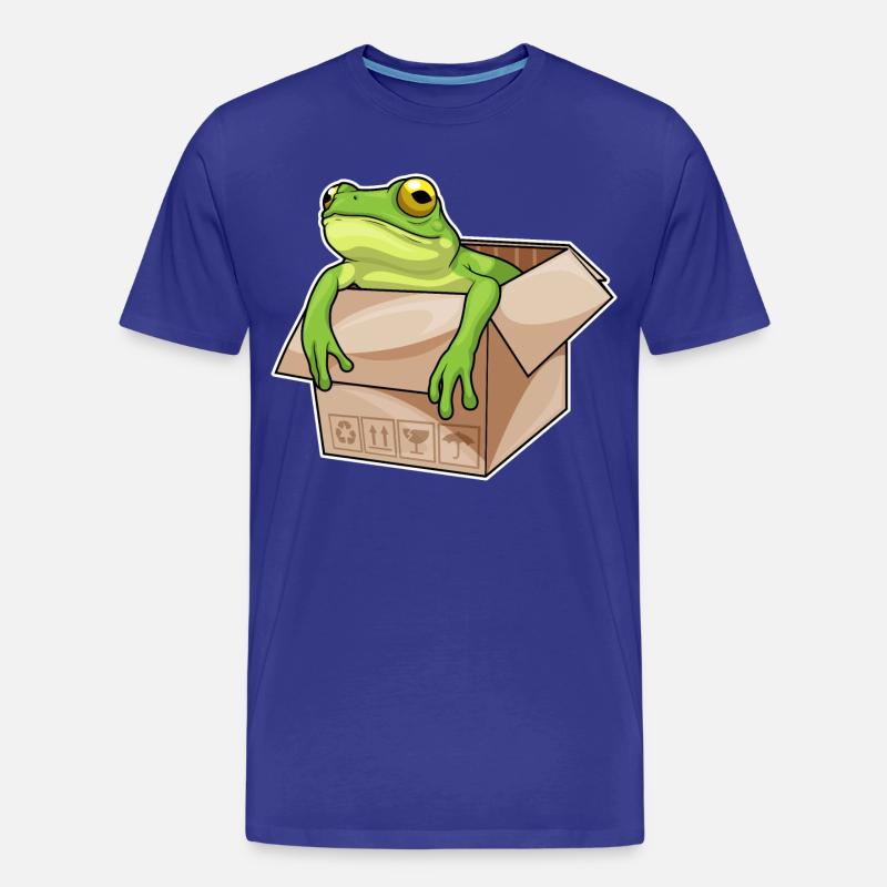 Frosch Karton - Männer Premium Bio T-Shirt - Königsblau